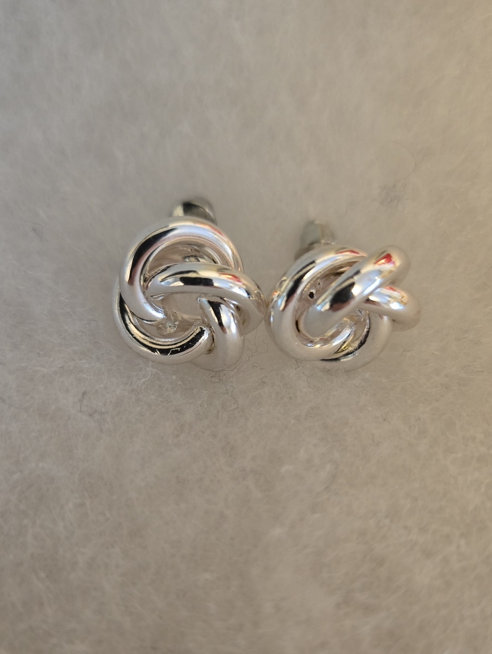 NEW Sterling Silver Knot Stud Earrings - Silver